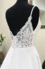 A-line Spaghetti Straps Lace Appliques Simple Wedding Dress sold by KissProm