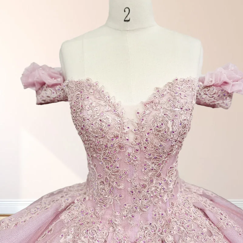 Pink Ball Gown Off the Shoulder Quinceanera Dresses sold by KissProm product image thumbnail 2