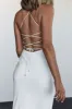 Diamond White Spaghetti Straps Mermaid Wedding Dress sold by KissProm