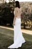 Diamond White Spaghetti Straps Mermaid Wedding Dress sold by KissProm
