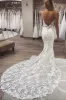 Monreal | Mermaid Spaghetti Straps V-neck Lace Wedding Dresses sold by KissProm
