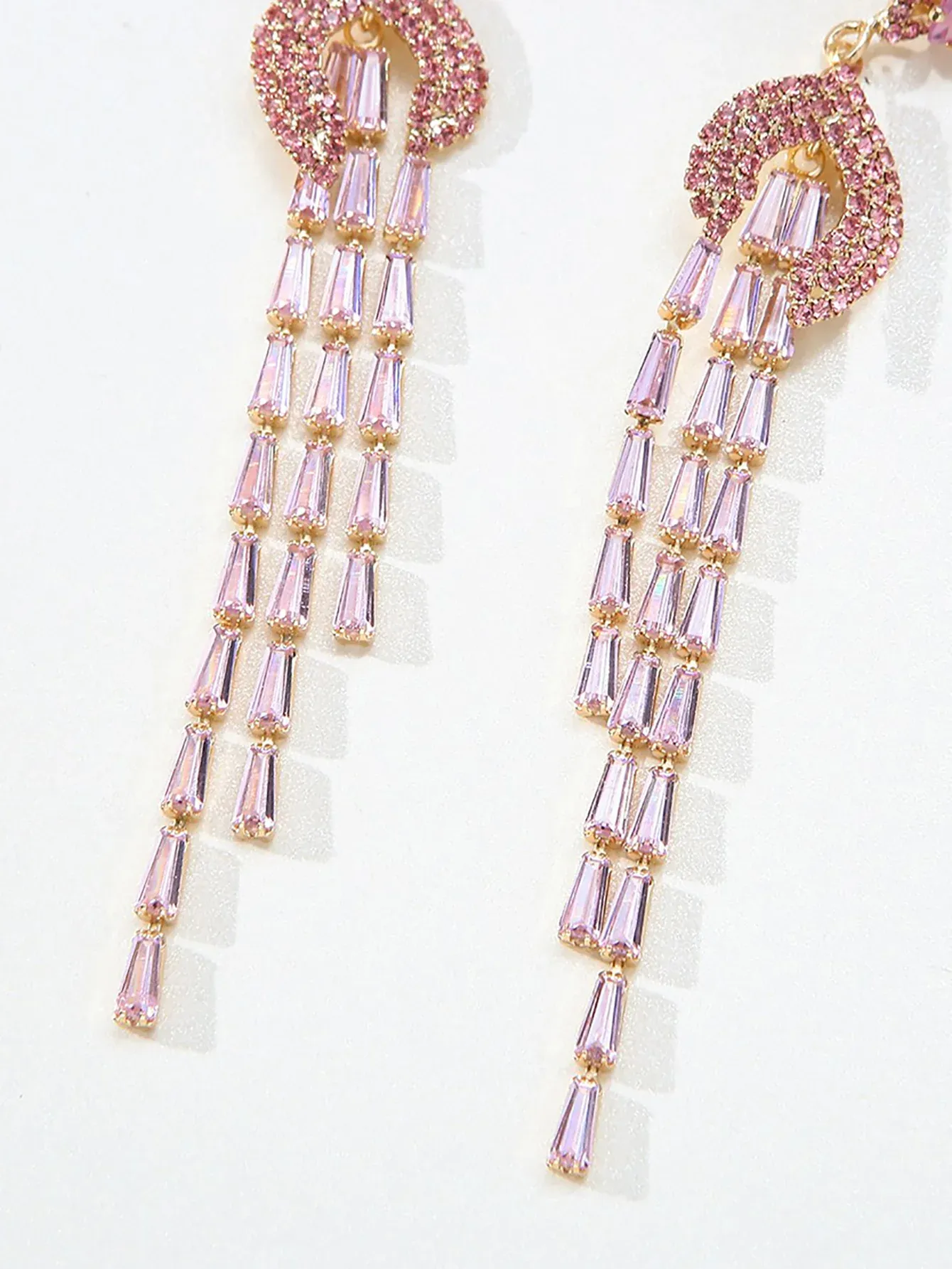 Pink Tassel Vintage Long Earrings sold by KissProm product image thumbnail 2