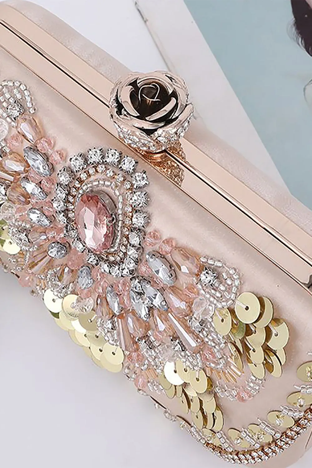 Sequins Rhinestones Square Party Handbag sold by KissProm product image thumbnail 2