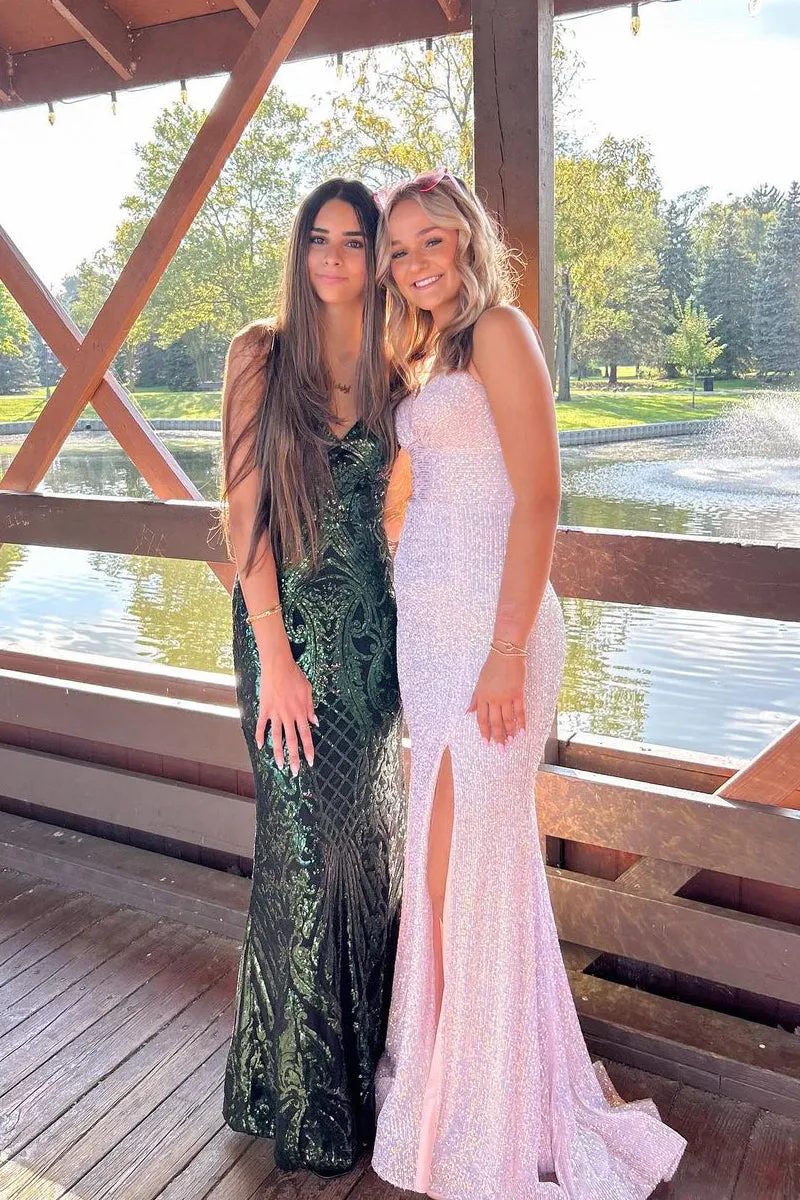 Rylee | White Sequin Sparkly Mermaid Prom Dress sold by KissProm product image thumbnail 2