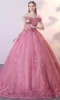 Royal Blue Lace Off the Shoulder Quinceanera Dresses with Flowers sold by KissProm