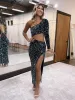 One Shoulder Mermaid Grey Cutout Long Prom Dress With Slit sold by KissProm