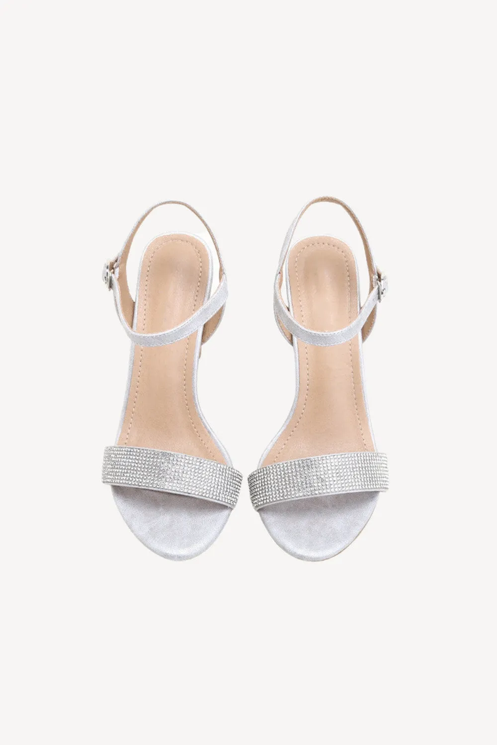 Rhinestone One Strap Chunky High Heel Sandals sold by KissProm product image thumbnail 5