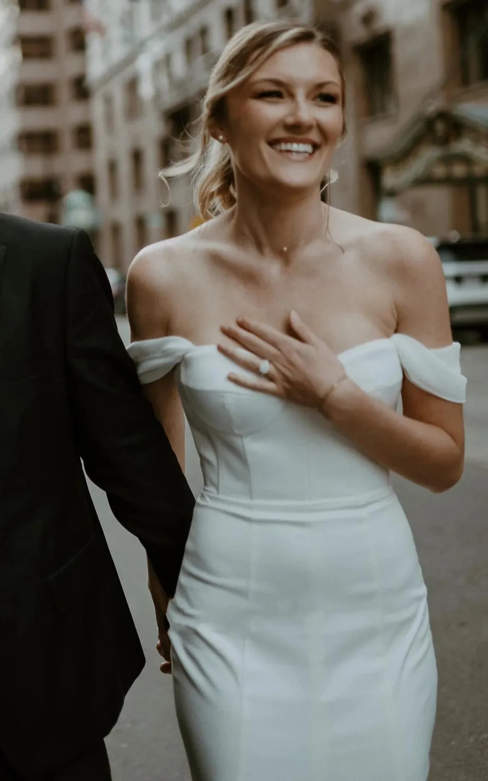 Mermaid Sexy Detachable Straps Elegant Satin Classic Trailing Wedding Dress sold by KissProm product image thumbnail 3