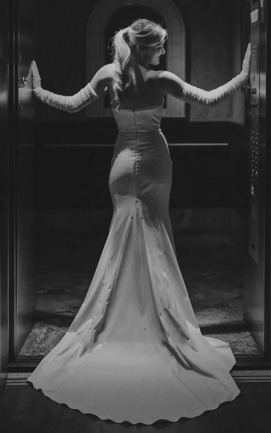 Mermaid Sexy Detachable Straps Elegant Satin Classic Trailing Wedding Dress sold by KissProm product image thumbnail 2