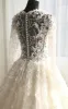 A-Line Long Sleeve Bell Beading Appliques Flower Zipper Keyhole Tulle Lace Dress sold by KissProm