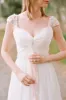 A-line Chiffon Cap Sleeves Wedding Dress with Appliques sold by KissProm