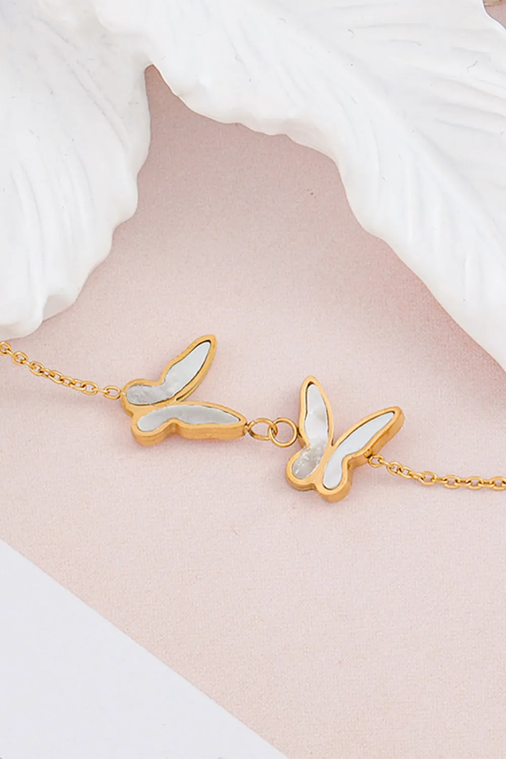 Titanium Double Butterfly Bracelet sold by KissProm product image thumbnail 3