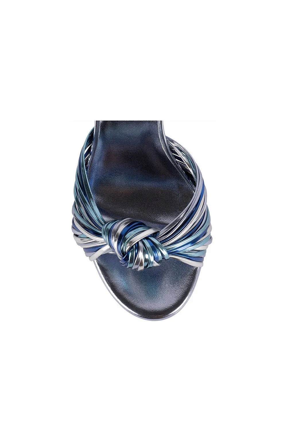 Silver Chunky Knotted Block Heel Platform Sandals sold by KissProm product image thumbnail 3