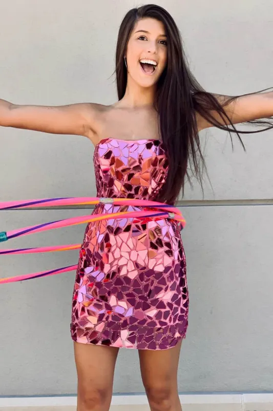 Bodycon Strapless Royal Blue Short homecoming Dresses with Beading sold by KissProm