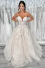 Ball Gown Sweetheart Tulle Wedding Dresses with Appliques sold by KissProm