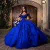 Ilaria | Royal Blue Off the Shoulder Puffy Quinceanera Dresses sold by KissProm