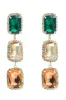 Green Rhinestone Beaded Party Earrings sold by KissProm