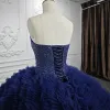 Quinceanera Dress Classic Dark Navy Strapless Quinceanera Dresses Sleeveless Sweetheart Beading Ball Gown sold by KissProm