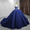 Quinceanera Dress Classic Dark Navy Strapless Quinceanera Dresses Sleeveless Sweetheart Beading Ball Gown sold by KissProm