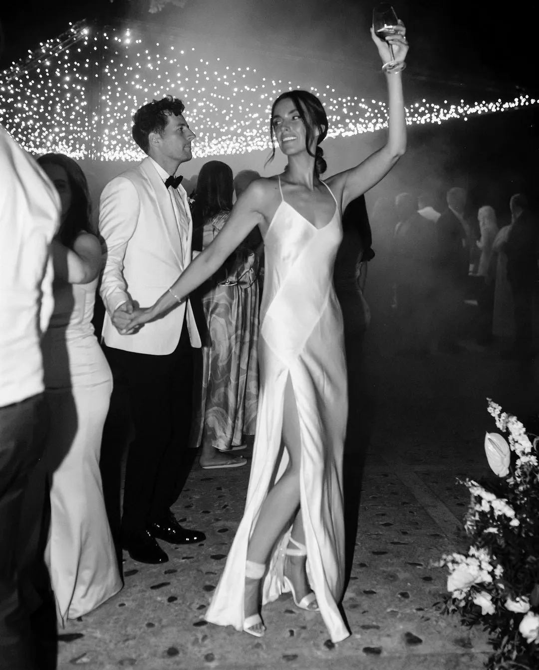 Jovana | Charming Sheath Silk Satin Wedding Dresses with Slit sold by KissProm product image thumbnail 3