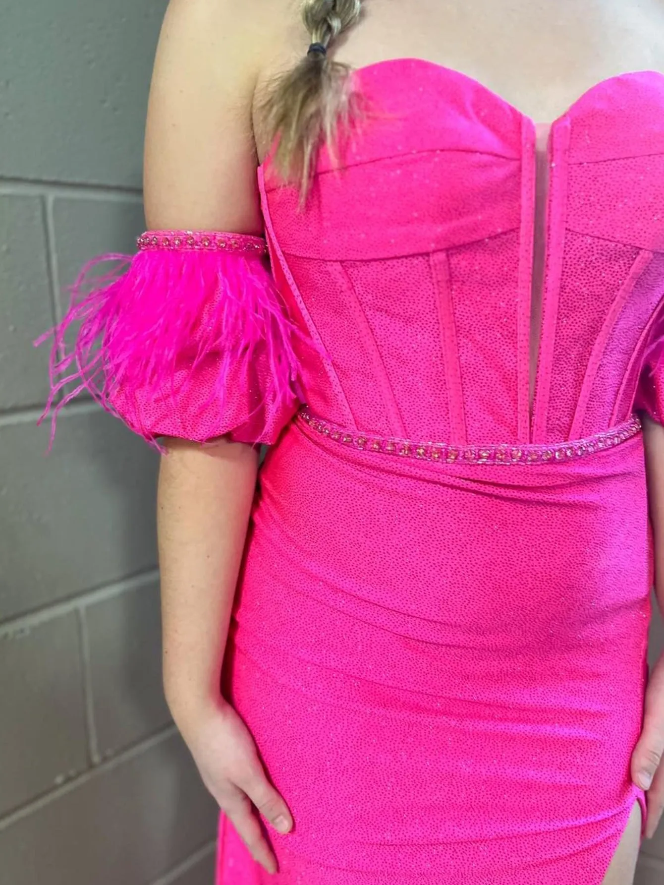 Iliana | Pink Mermaid Strapless Tight Long Prom Dress With Slit sold by KissProm product image thumbnail 5