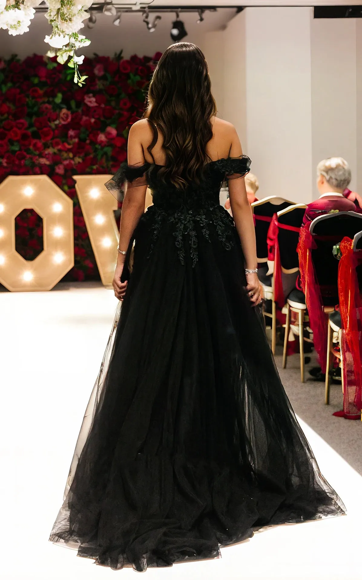 Sexy Off-the-shoulder Lace Appliques A-Line Floor-length Backless Black Wedding Bride Dress sold by KissProm product image thumbnail 2