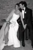 Jane | A-Line Strapless White Satin Wedding Dresses with Slit sold by KissProm