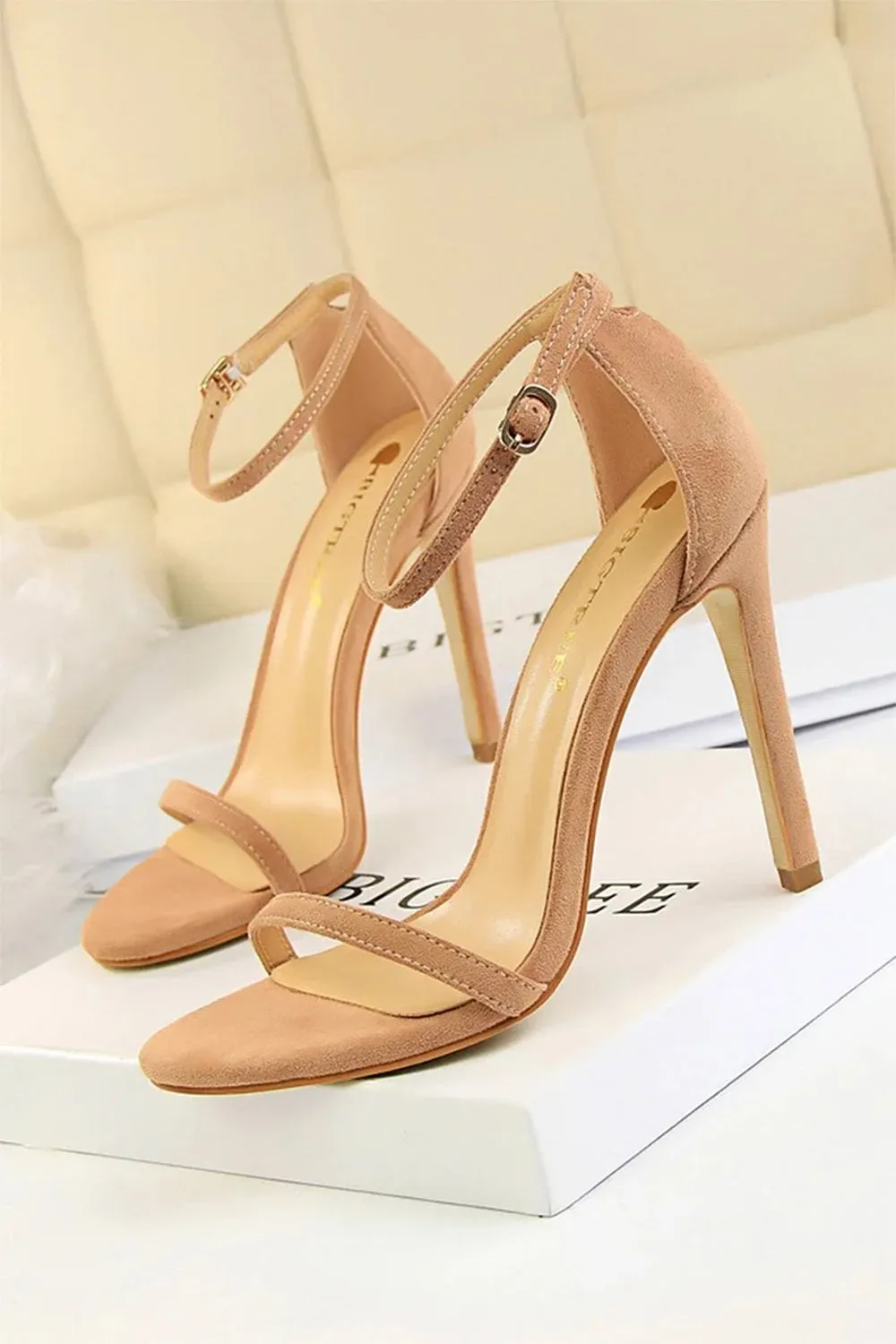 Apricot Strappy Stiletto Heels sold by KissProm product image thumbnail 3
