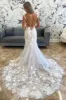 Marianna | White Illusion Neck Appliques Mermaid Long Wedding Dress sold by KissProm