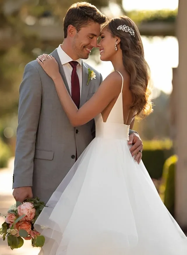 Fani | Classic Ball Gown Wedding Dress With Tulle Cascading Ruffles sold by KissProm product image thumbnail 3