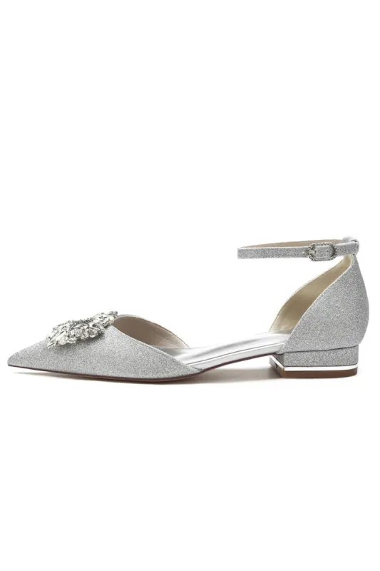 Glitter Crystal Low Heels sold by KissProm