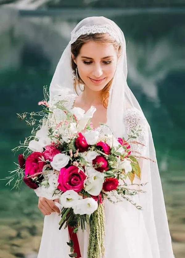 Bohemian Wedding Dresses Lace Short Sleeve Chiffon Bridal Gowns sold by KissProm product image thumbnail 3