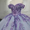 Quinceanera Dress Charming Off-the-shoulder Prom Dresses Appliques Lace Up Ball Gown with Sequins sold by KissProm