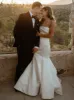 Elegant Mermaid Strapless Satin Sleeveless Wedding Dresses sold by KissProm