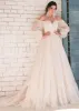 Pink Bohemian Unique Sweetheart Long-Sleeve Wedding Dresses sold by KissProm