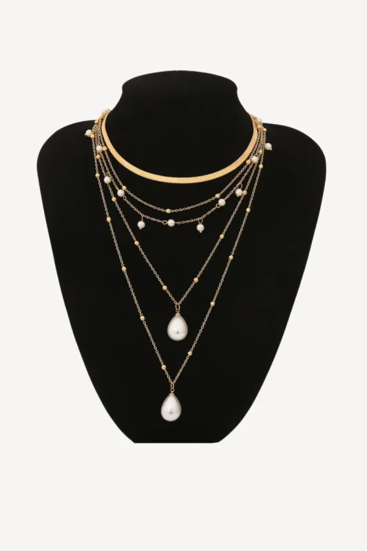 Water Drop Pearl Pendant Necklace sold by KissProm
