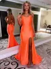 Sapphire |Mermaid Spaghetti Straps Jersey Prom Dress sold by KissProm