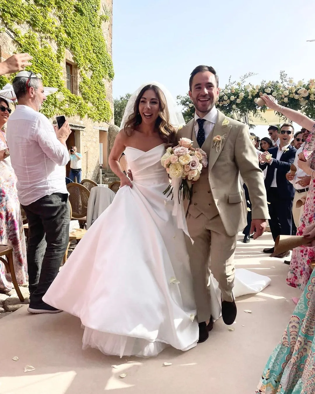 Elegant A-Line Sweetheart Satin Long Wedding Dresses sold by KissProm product image thumbnail 2