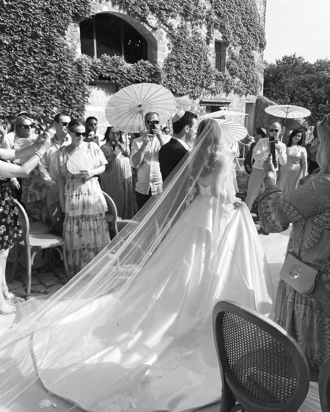 Elegant A-Line Sweetheart Satin Long Wedding Dresses sold by KissProm product image thumbnail 4