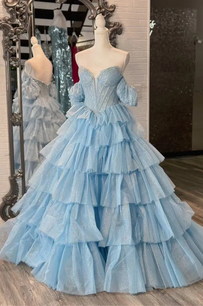 Sexy Sweetheart Black A-Line Lace Layered Dress with Slit sold by KissProm product image thumbnail 3