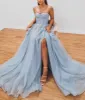 Jenna | A-Line Evening Gown Sparkle & Shine Dress Formal Court Train Sleeveless Sweetheart Tulle with Beading Slit Appliques sold by KissProm