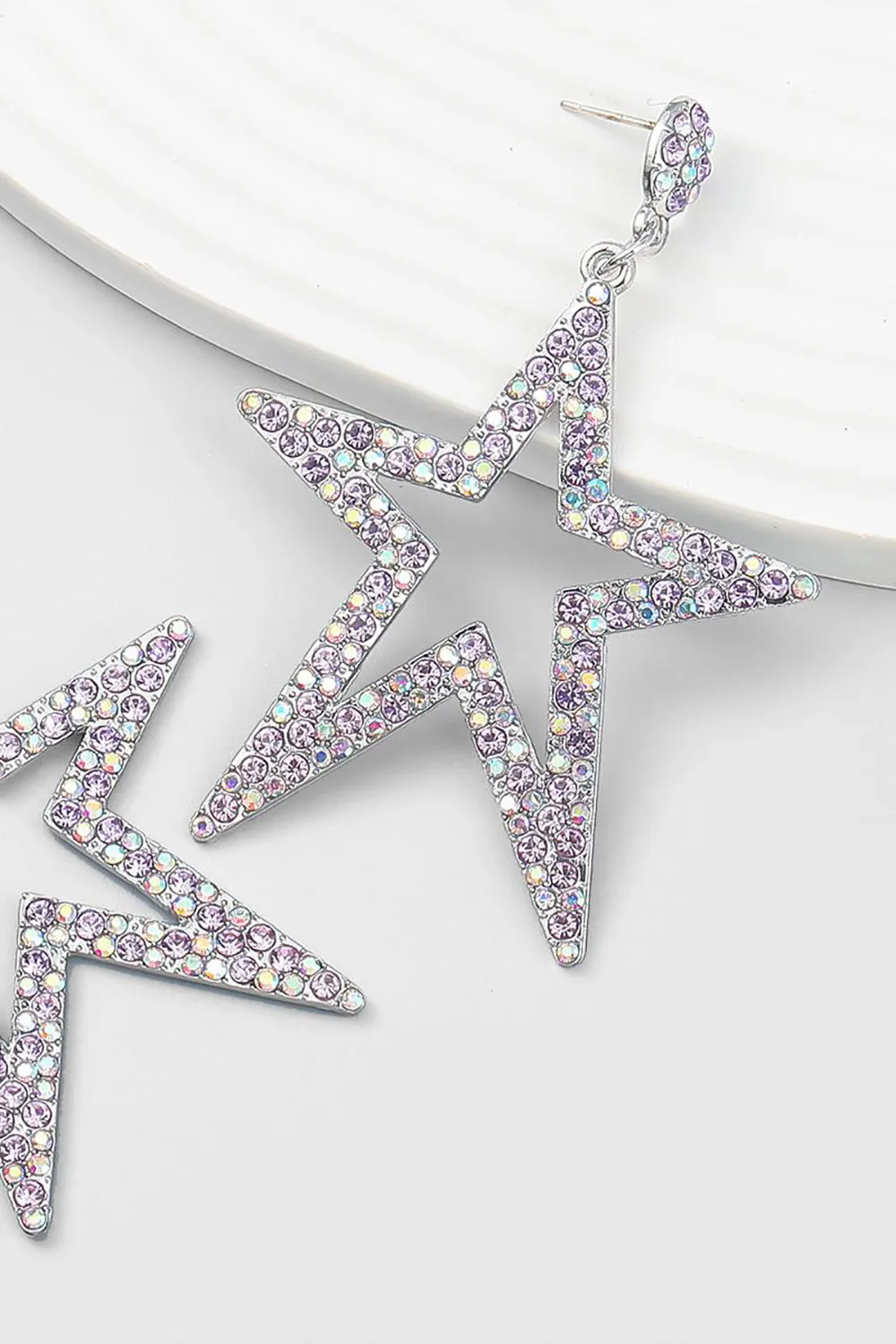 Five-Pointed Star Beaded Earrings sold by KissProm product image thumbnail 3