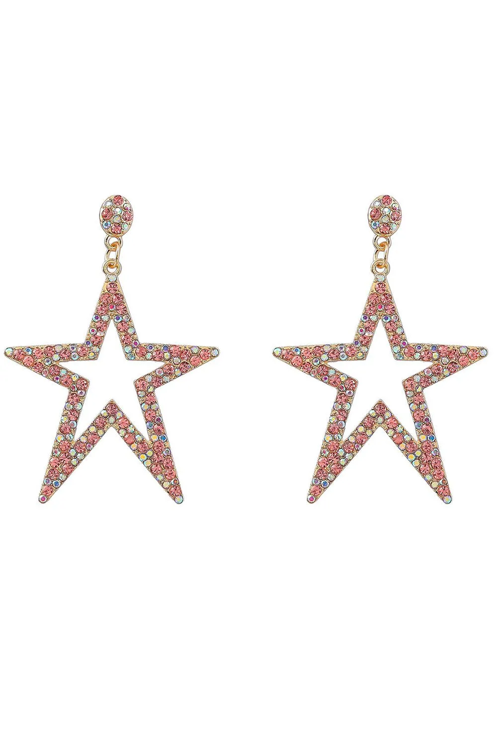 Five-Pointed Star Beaded Earrings sold by KissProm
