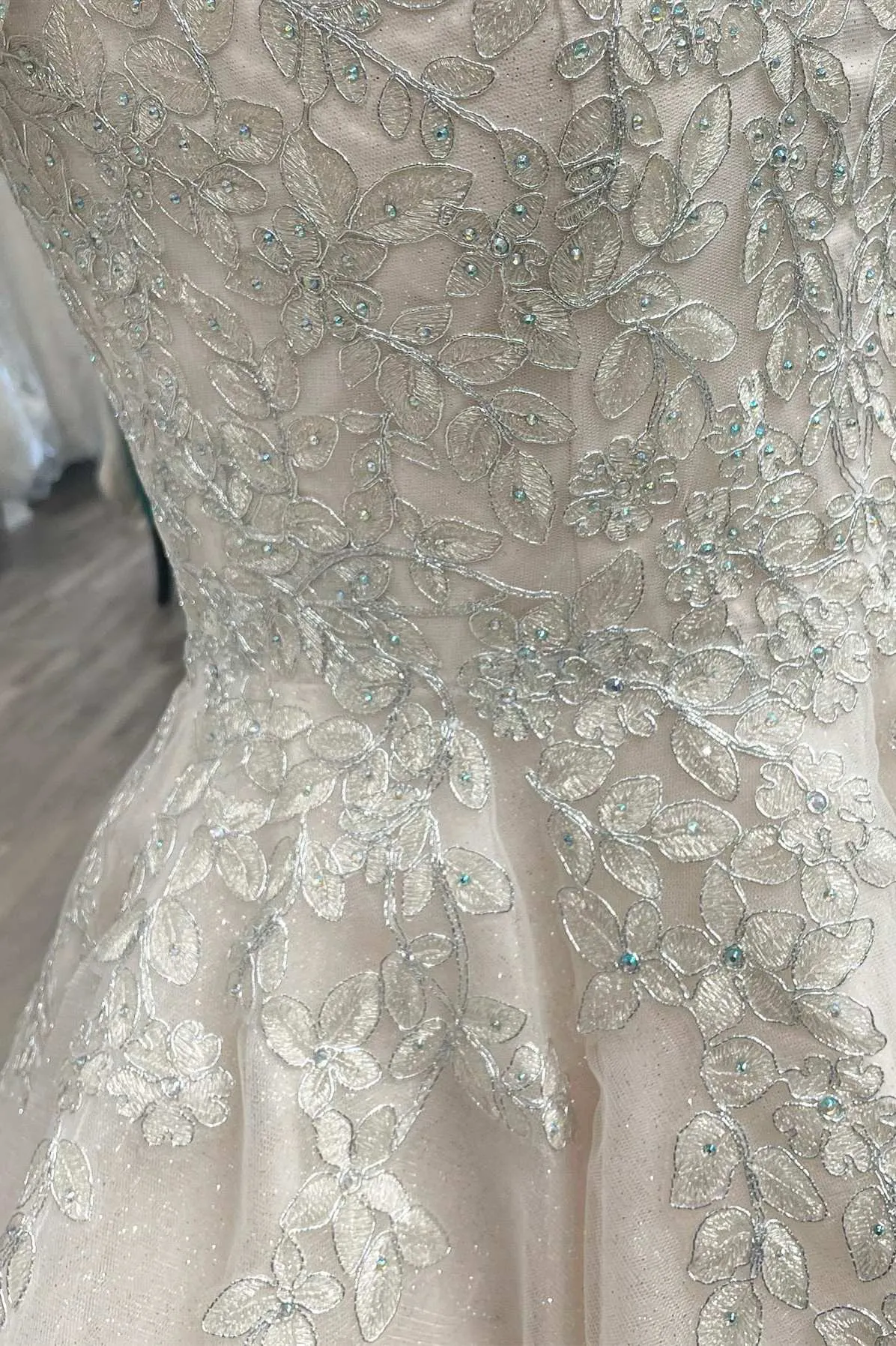 Bellarose | Lace White Appliques A-Line Short Wedding Dress sold by KissProm product image thumbnail 3