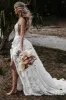 Henley | White Boho A-Line Lace Wedding Dress with Appliques sold by KissProm
