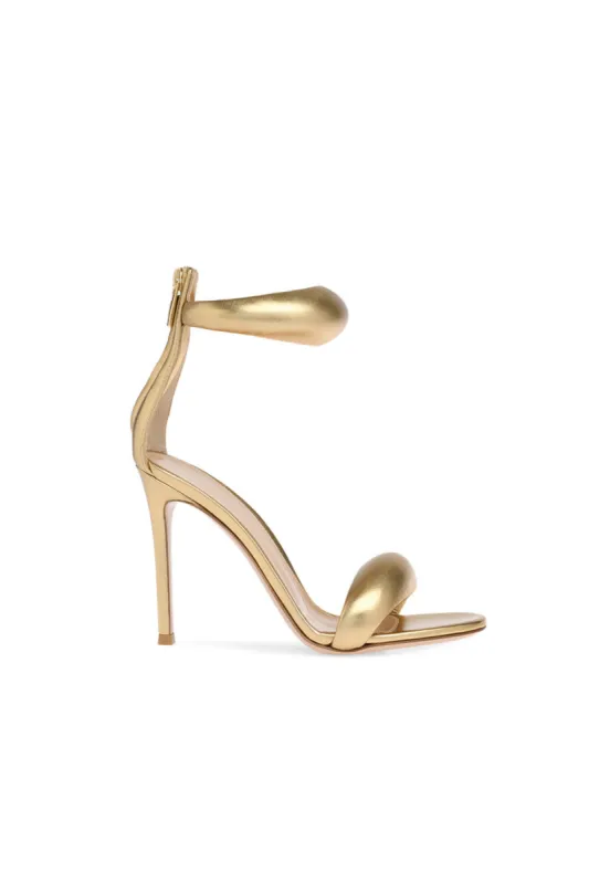 Gold Ankle Strap Leather Stiletto High Heel Sandals sold by KissProm