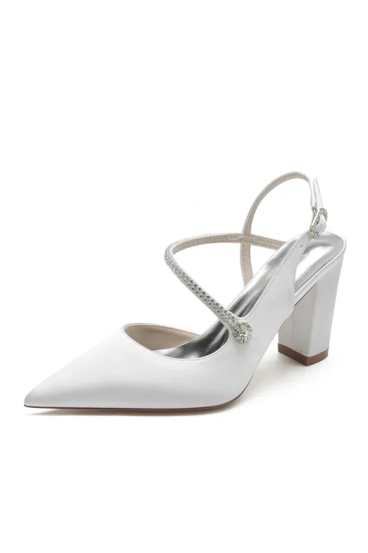 Rhinestone Strap Block Heel Sandals sold by KissProm