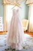 Elegant Vintage A-Line Boho Lace Pink Wedding Dress Unique Western Floral Blush Sweeheart Bridal Gown with Appliques sold by KissProm