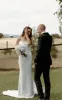 Gioia | Sexy Elegant Beach Mermaid Sleeveless Satin Modern Western Solid White Button Back Floor Length Wedding Dress sold by KissProm