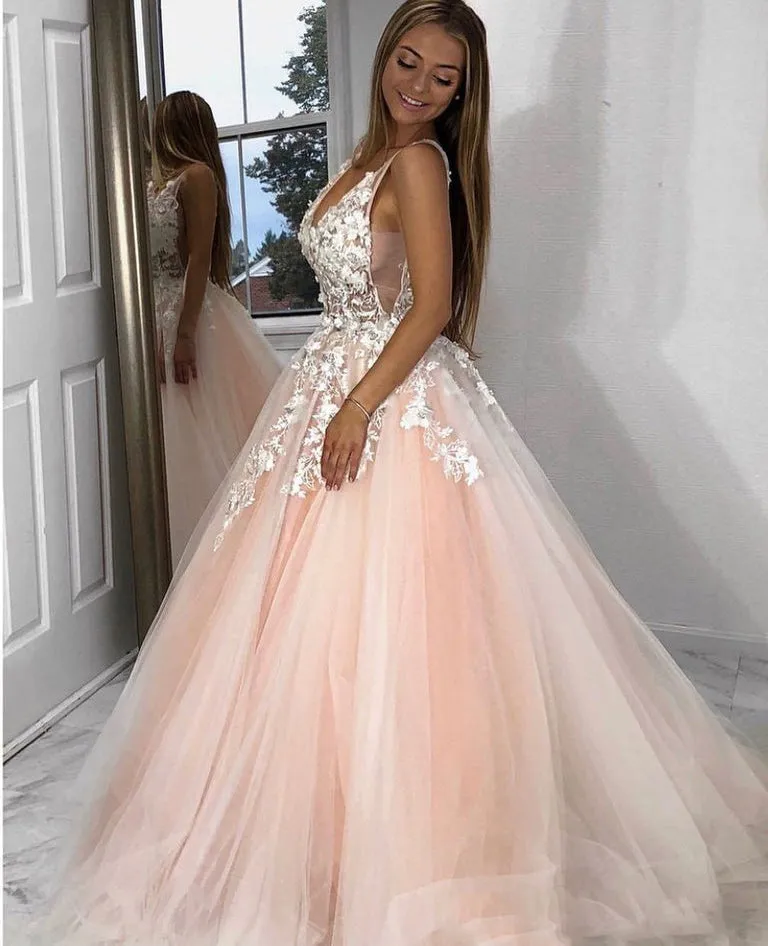 Turquoise Lace Applique Ball Gown Long Ball Gowns Quinceanera Dress sold by KissProm product image thumbnail 4